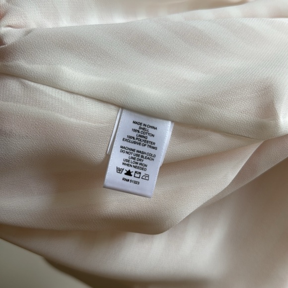 CeCe Off the Shoulder Ruffle Top Blush and White Size Small - Picture 6 of 6